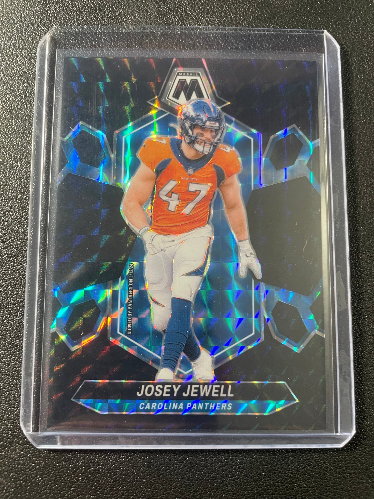 2024 Panini Mosaic Football Josey Jewell 1/1 Black