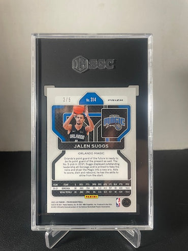 2021-22 Panini Prizm Jalen Suggs Rookie Fast Break Neon Green 2/5 - SGC 9.5