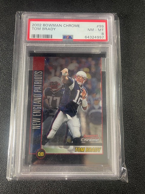 2002 Bowman Chrome Tom Brady #99 - PSA 8